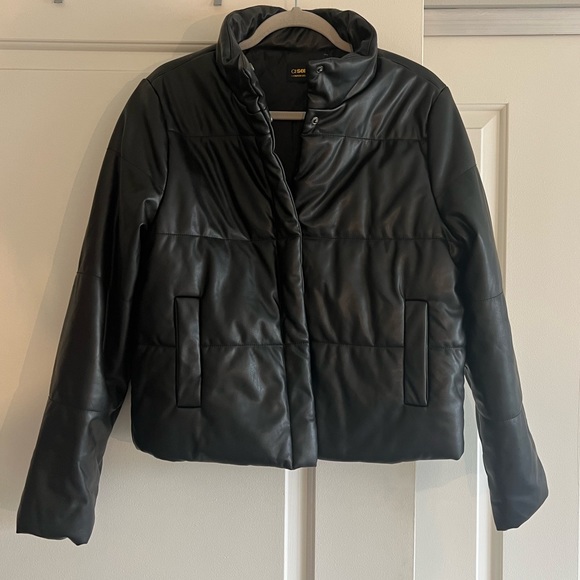 Ci Soni Leather Puffer Jacket - Picture 1 of 4